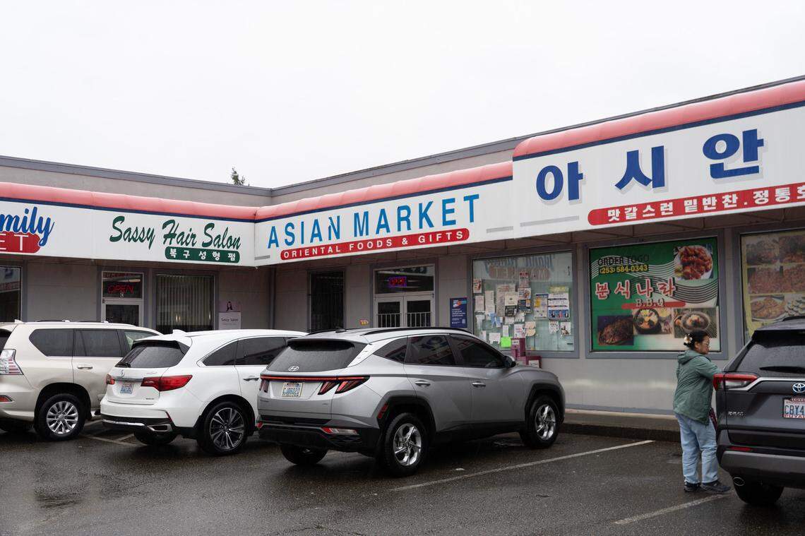 Asian Market takes over the corner of a small strip mall right off of Bridgeport Way SW in Lakewood.