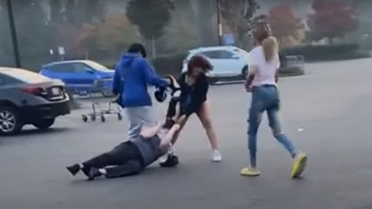 An image from video shared by Lakewood Police Department shows three people suspected in a series of robberies and assaults this week in Tacoma, Lakewood and University Place.