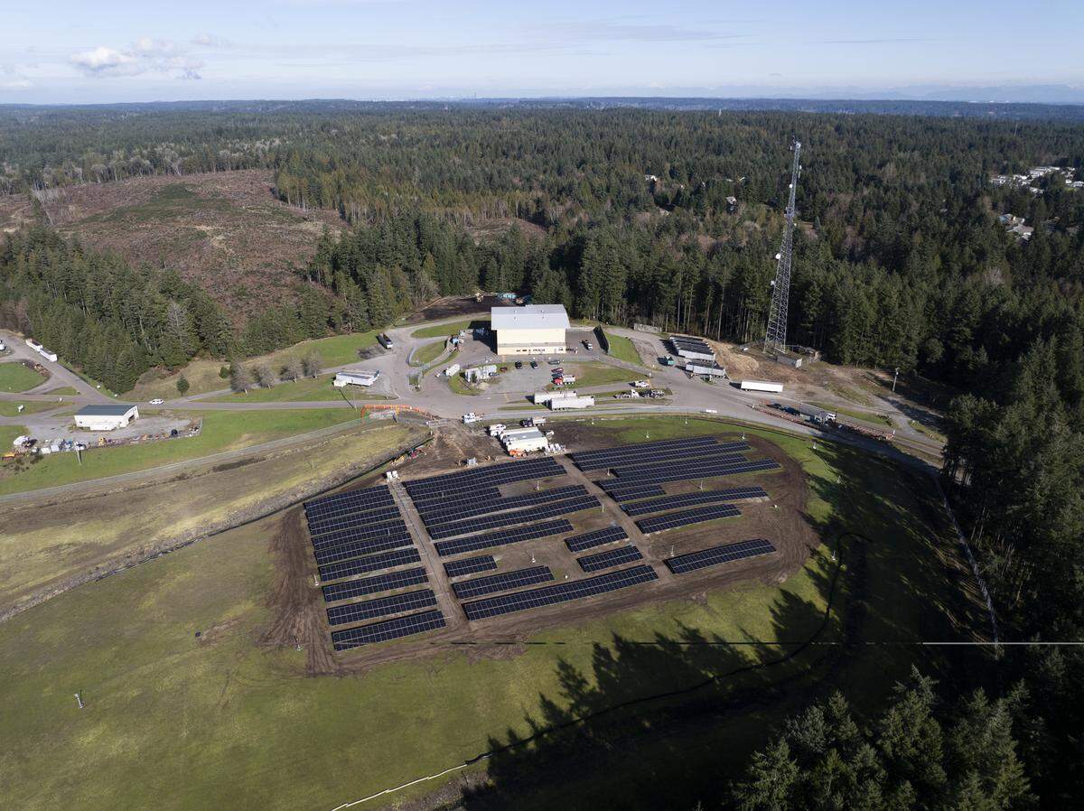 Purdy Landfill Solar Project, on Thursday, Feb. 12, 2026, in Purdy, Wash. 
