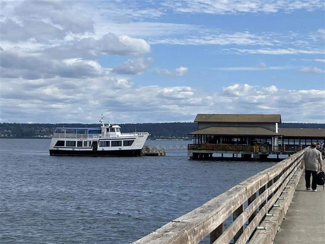 Pictured is one of the ferries used to take staff to and from McNeil Island.
