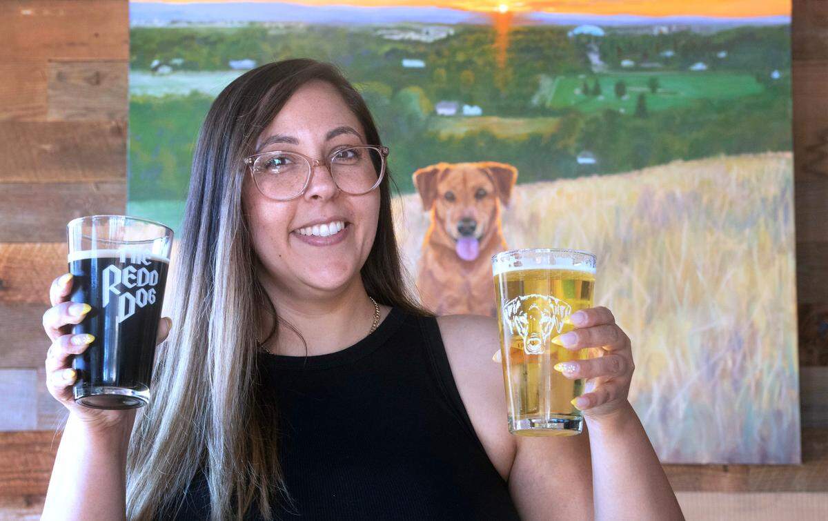 Most of the 40 taps at The Redd Dog feature Washington breweries, says Jessica Kadarmia, marketing director for the Bellevue-based restaurant group.