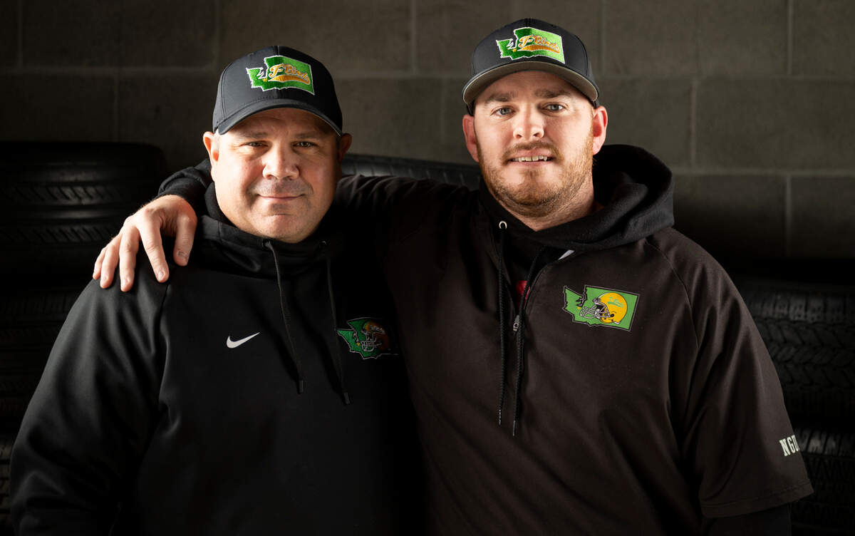 The News Tribune 2024 All-Area first-team offensive coordinators selection Scott Haury and Dan Hinkle, Tumwater, poses for a portrait at Mount Tahoma High School, on Sunday, Dec. 8, 2024, in Tacoma.