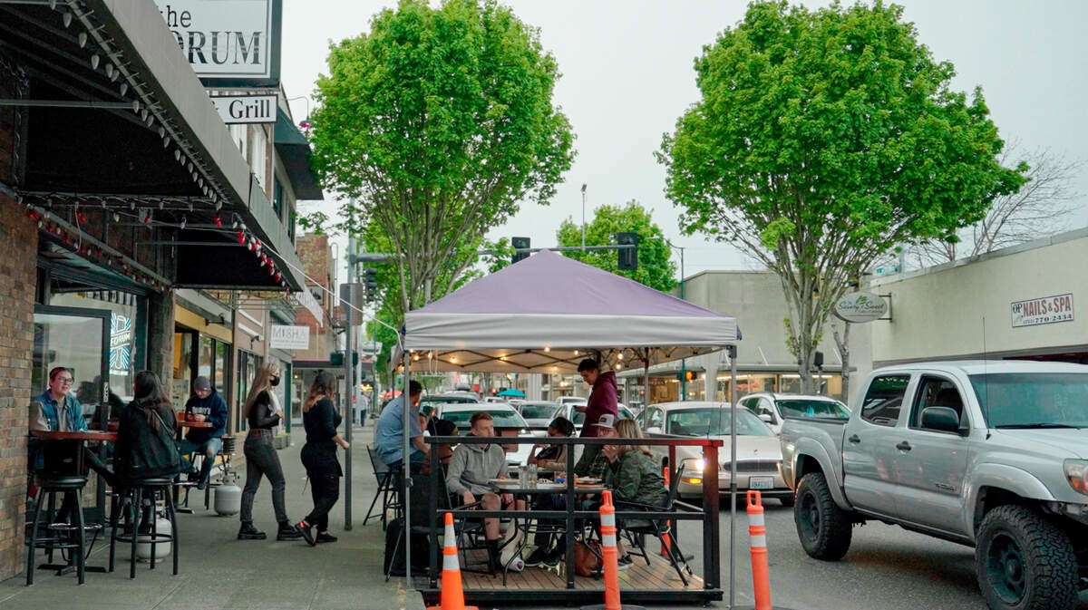 The Forum is one of the seven local businesses in Puyallup that participated in the city’s parklet program.