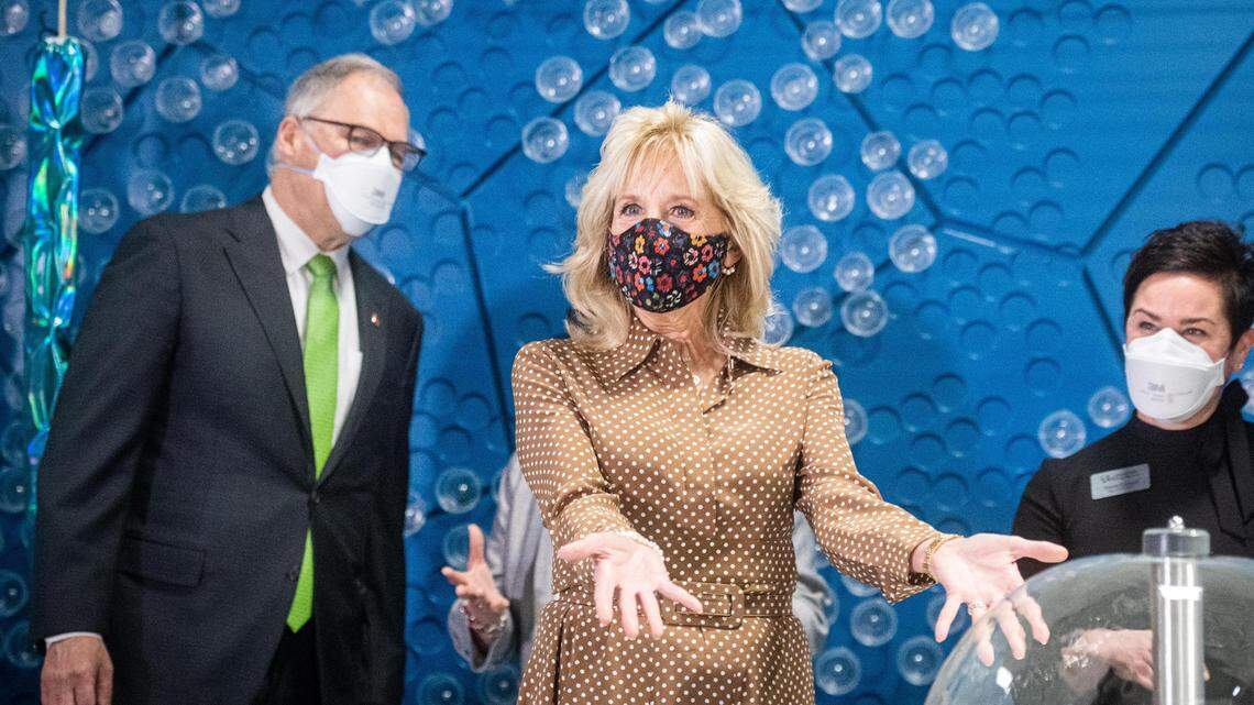 First lady Jill Biden tours JBLM: ‘We want to know what’s getting in your way’