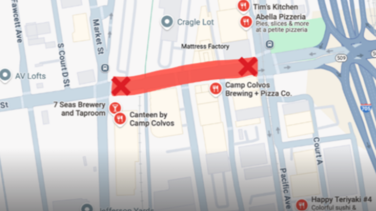 South 21st Street will close between Jefferson Avenue and Pacific Avenue beginning March 26.