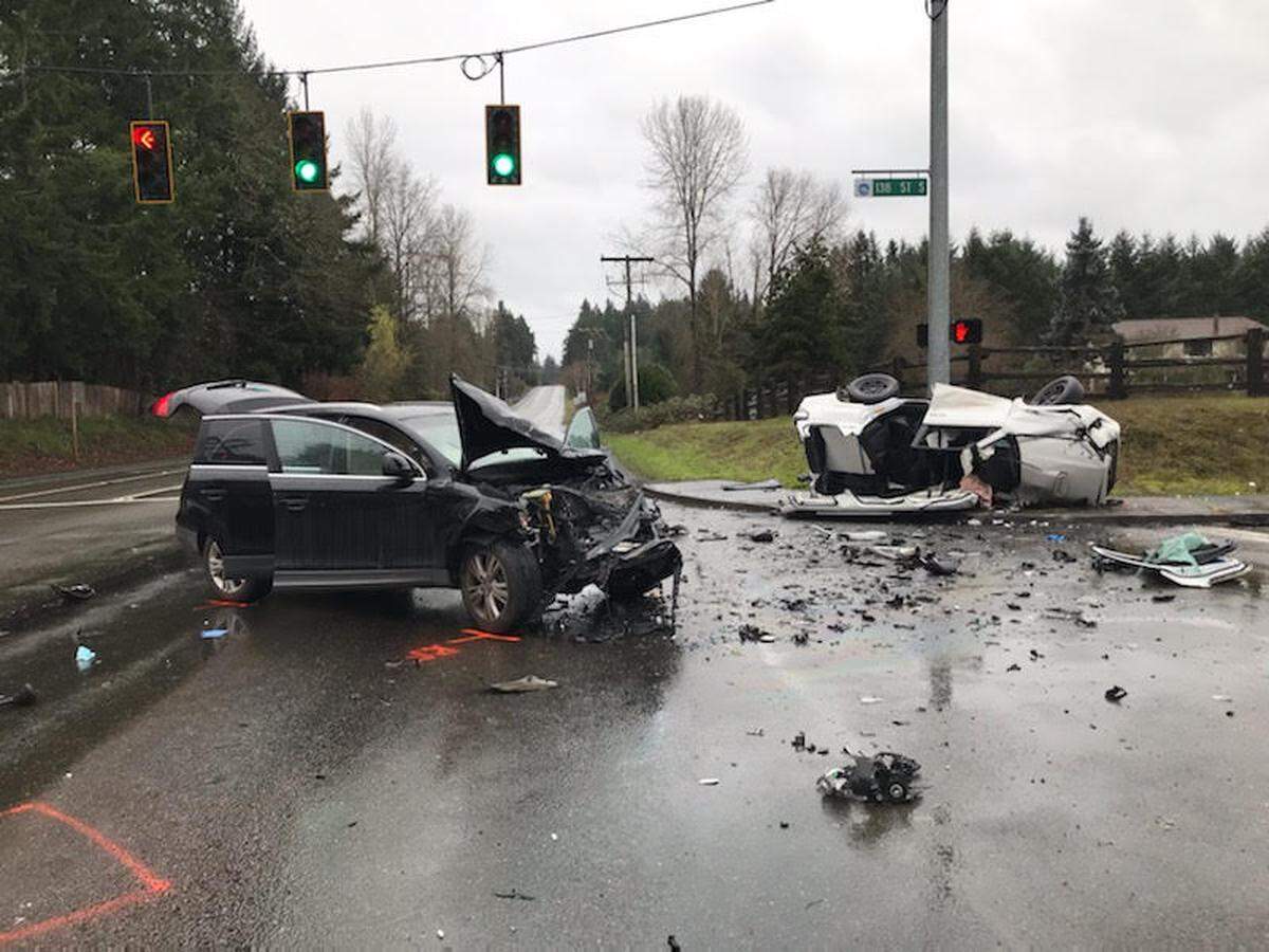 Pierce County Sheriff’s Department and Central Pierce Fire & Rescue crews responded Wednesday morning to a three-car rollover collision near Spanaway.