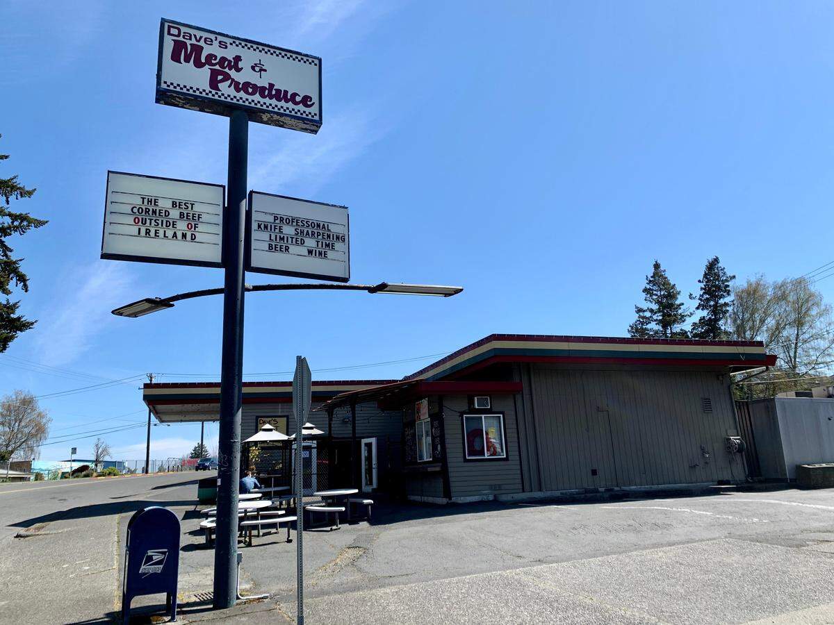 Dave’s Meat & Produce, located at the bend where I Street meets 21st Street in Tacoma’s North End, offers an array of fresh and frozen meats, plus marinades, vegetables, beer and wine.