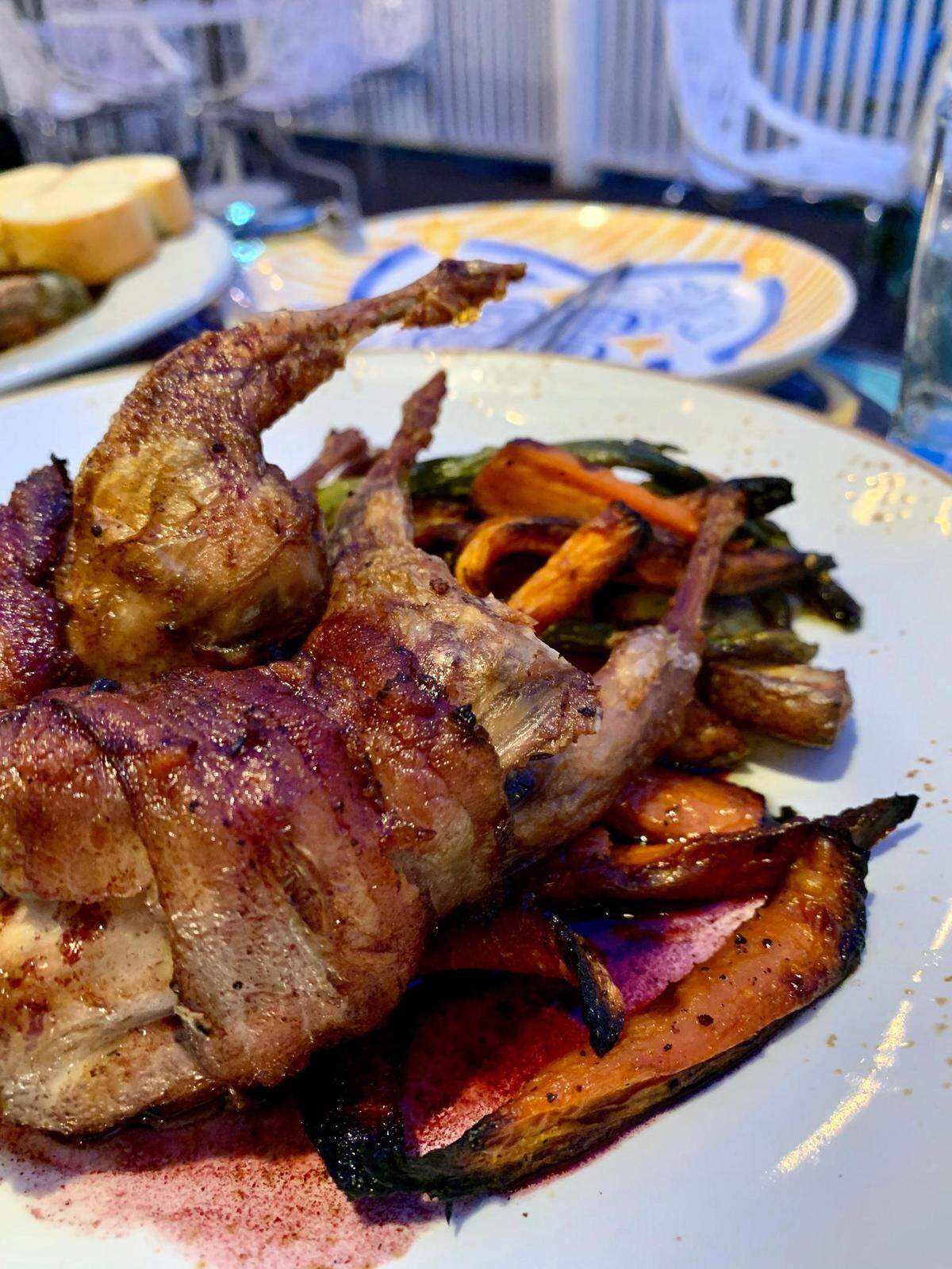 Crudo & Cotto harmonizes central Italian cuisine with Pacific Northwest ingriedients. The quaglie il al forno, stuffed quail roasted with duck fat and wrapped in pancetta, will feed a couple.