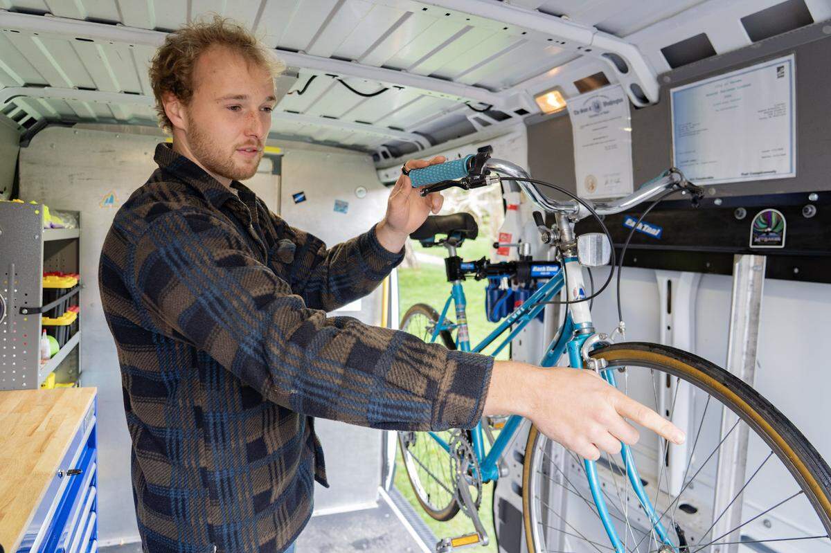 Along with repair, Bespoke also buys used bikes and sells fixed-up bikes.