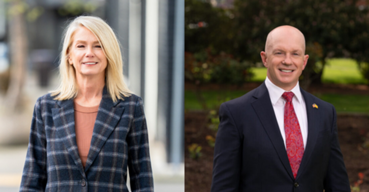 Pierce County Sheriff candidates Patti Jackson (left) and Keith Swank (right.