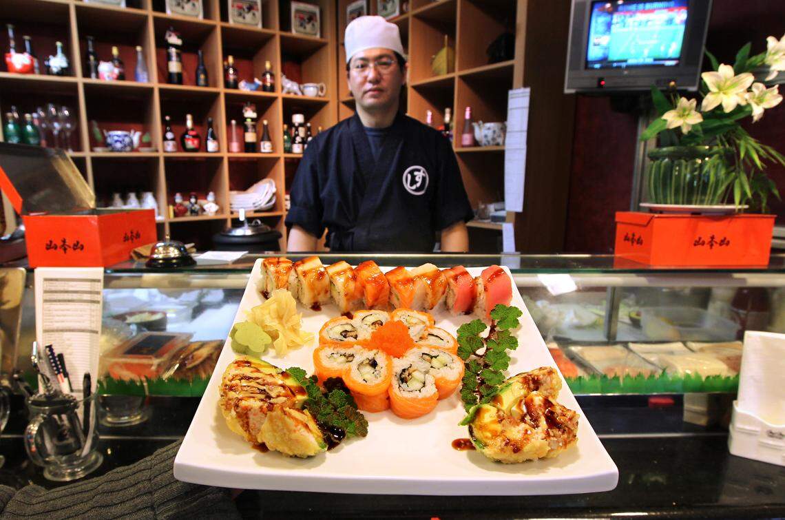 A delectable array of sushi prepared by chef Peter Oh at the Flying Fish Sushi Grill in Tacoma in 2011.