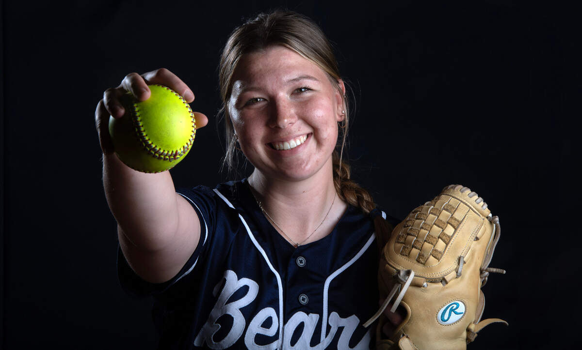Olympia senior pitcher Sami Potvin has a smorgasbord of pitches to choose from to frustrate 4A SPSL hitters. She is photographed at Olympia High School in Olympia, Washington, on Thursday, April 25, 2024.