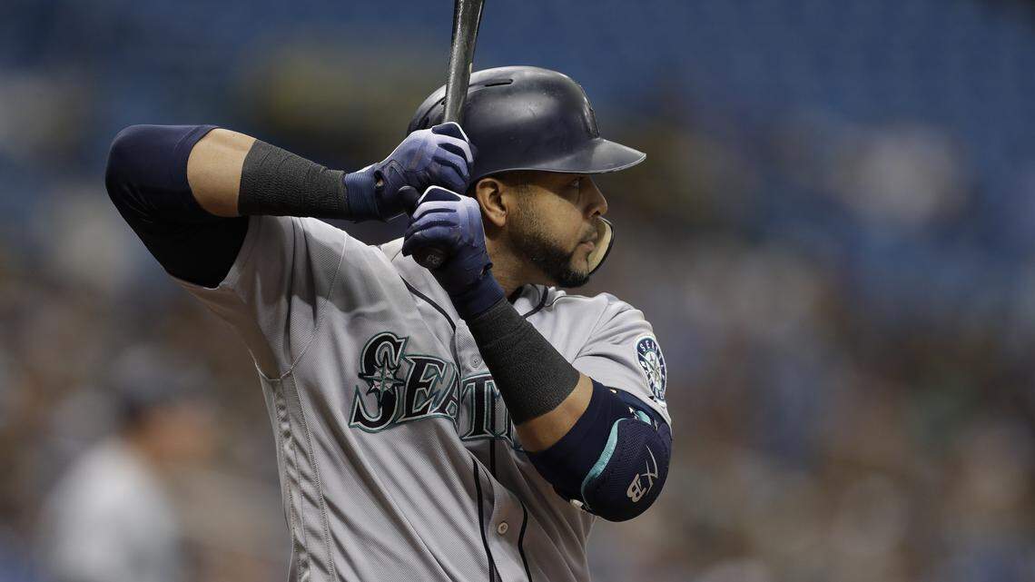 Seattle Mariners' Nelson Cruz during the first inning of a baseball game against the Tampa Bay Rays Saturday, June 9, 2018, in St. Petersburg, Fla. (AP Photo/Chris O'Meara)