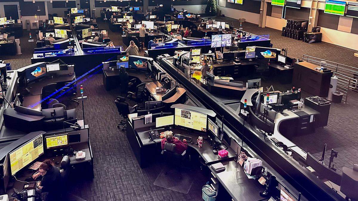 South Sound 911 call takers work in the call center in Tacoma on June 20, 2023.