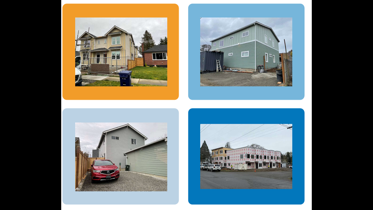 Examples in Tuesday’s Home in Tacoma presentation to the City Council of some of the developments, including duplexes and rowhouses, created as a result of the program.