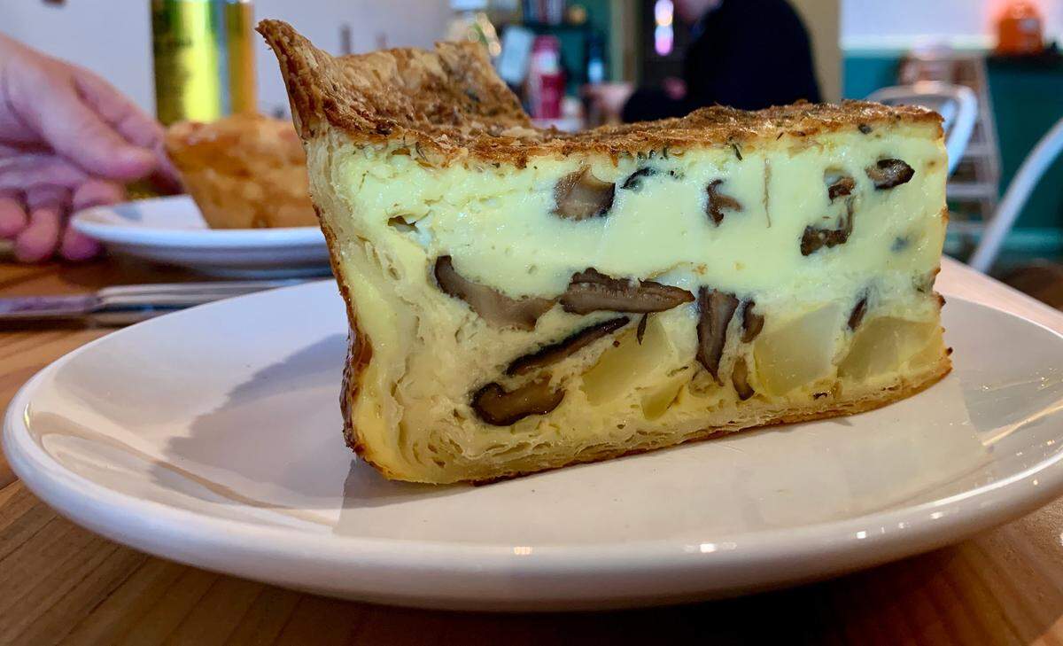 Three Hearts in Tacoma’s Hilltop neighborhood serves breakfast (including a towering quiche with seasonal fillings) and lunch daily, with Bluebeard Coffee and a full bar.