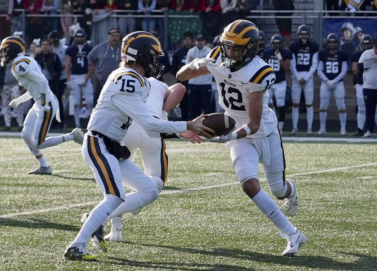 Bellevue High School’s Bryce Smith (12).