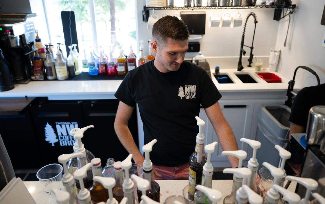 The shop is petite but packs a punch with a wide variety of drinks, sandwiches and snacks. Owner Dustin Kraft, who is also a paramedic, started the business in his hometown Forks in 2019.