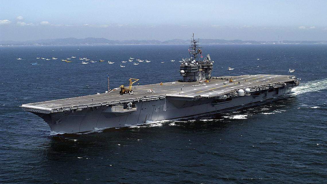 Ex-warship Kitty Hawk could produce ‘an odor’ as it is cleaned in WA state, Navy says