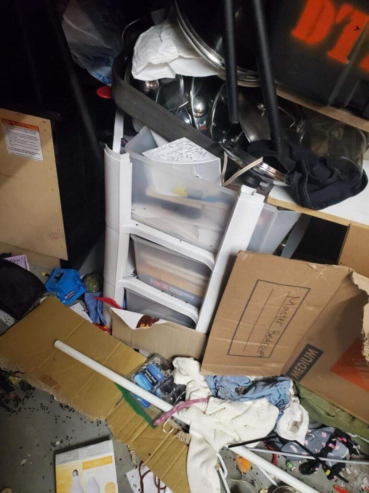 Photo taken from when Stephanie Moniz and her family opened their storage unit.
