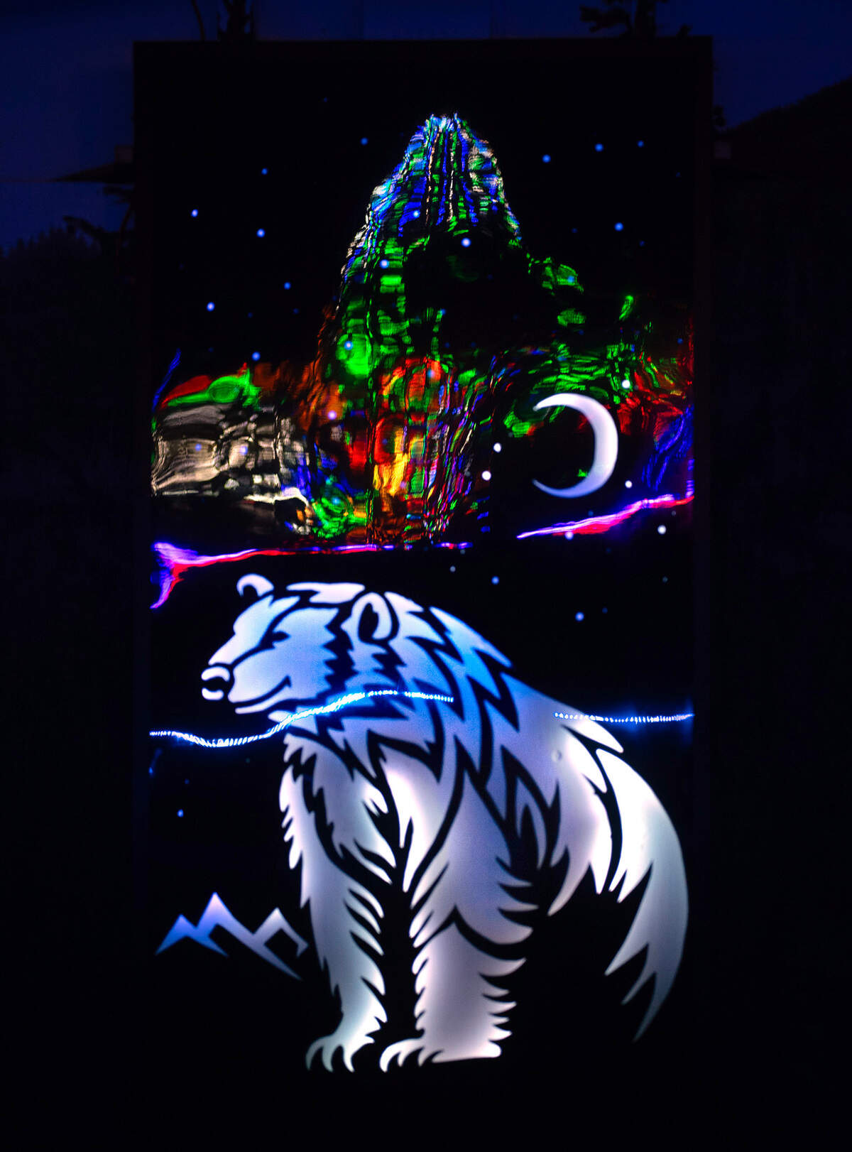 A series of new shadow boxes are part of this year’s Zoolights exhibit at the Point Defiance Zoo & Aquarium in Tacoma, Washington, on Nov. 20, 2023.