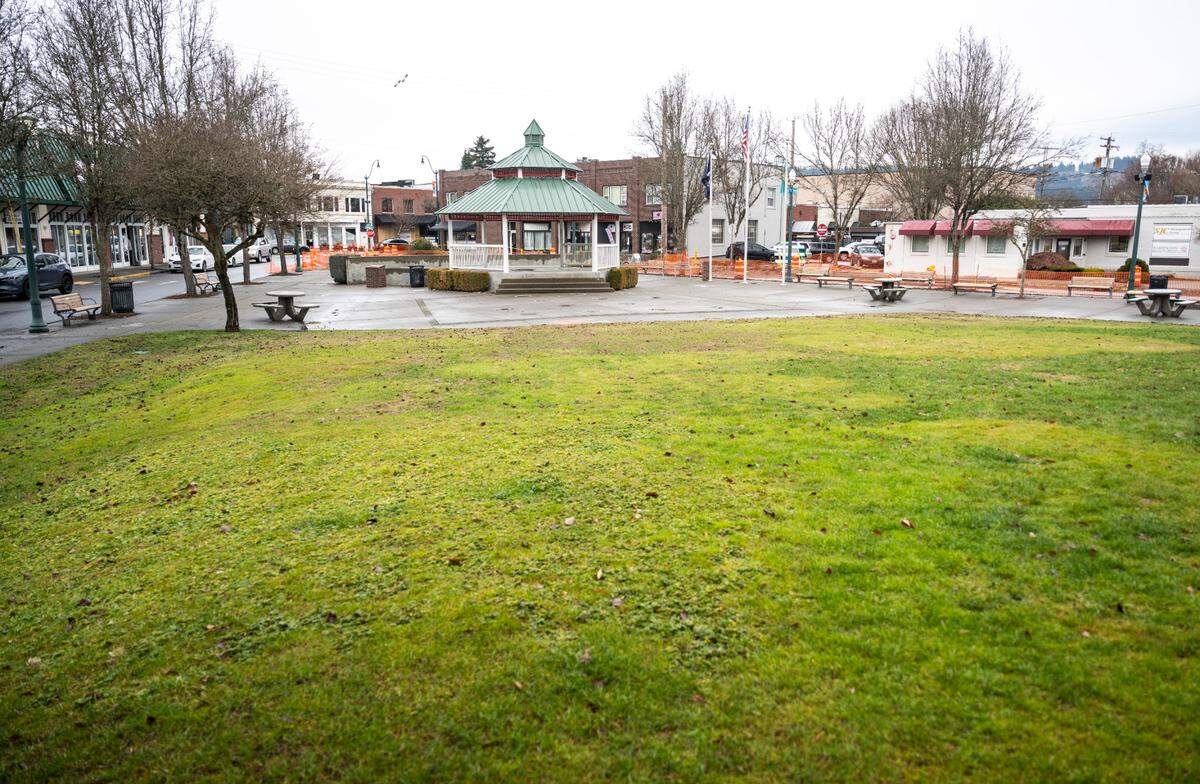 A view of Reuben Knoblauch Heritage Park where The city of Sumner has plans to renovate at 914 Kincaid Avenue in Sumner, Wash. on Dec. 29, 2022. The city recently issued a survey, asking people which of two park concepts they prefer, as well as amenities that are important to them.