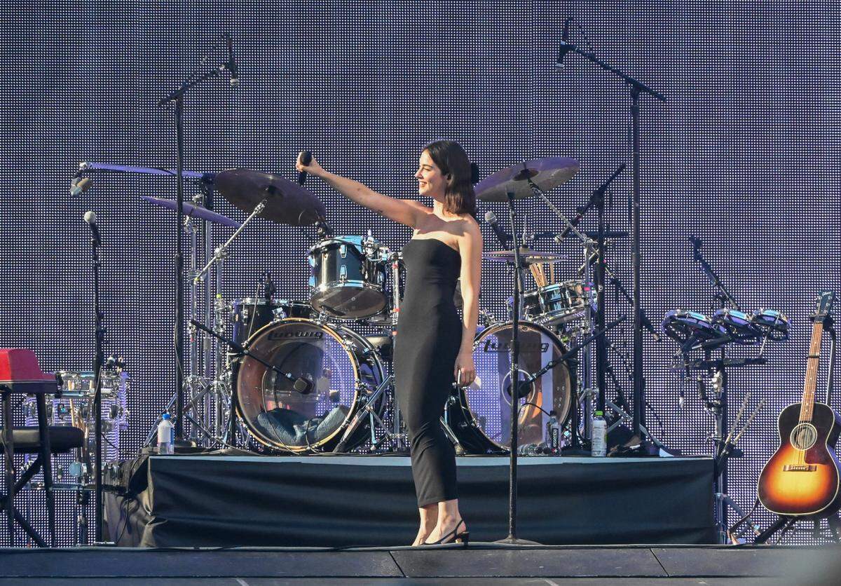 Gracie Abrams, the first opening act on Taylor’s Swift Eras Tour performs in Seattle at Lumen Field.