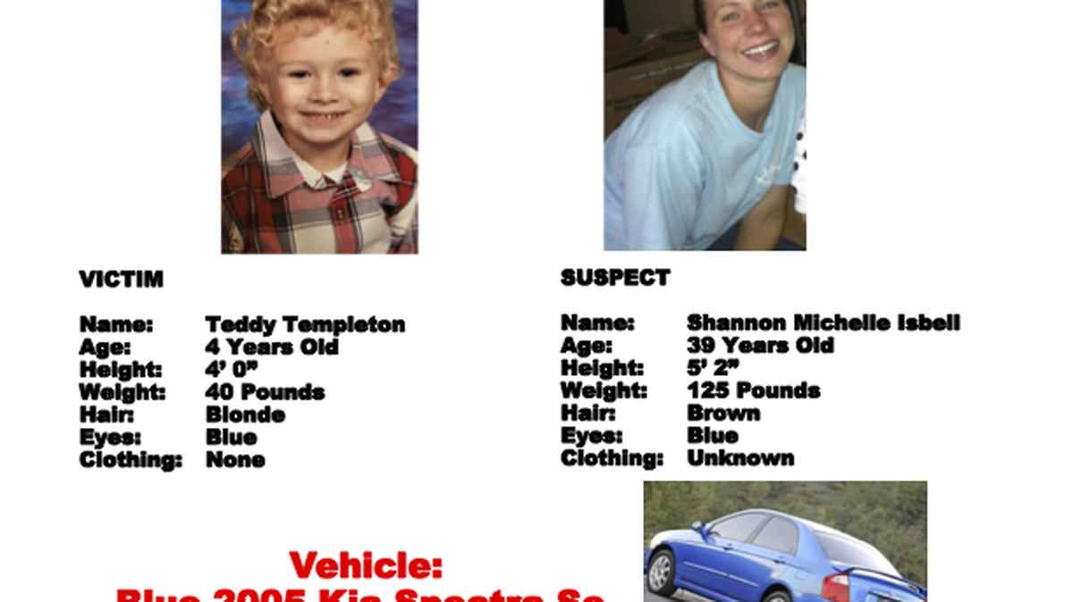 Washington state troopers are looking for Teddy Templeton, a 4-year-old child who they suspect was abducted by his biological mother Sunday.