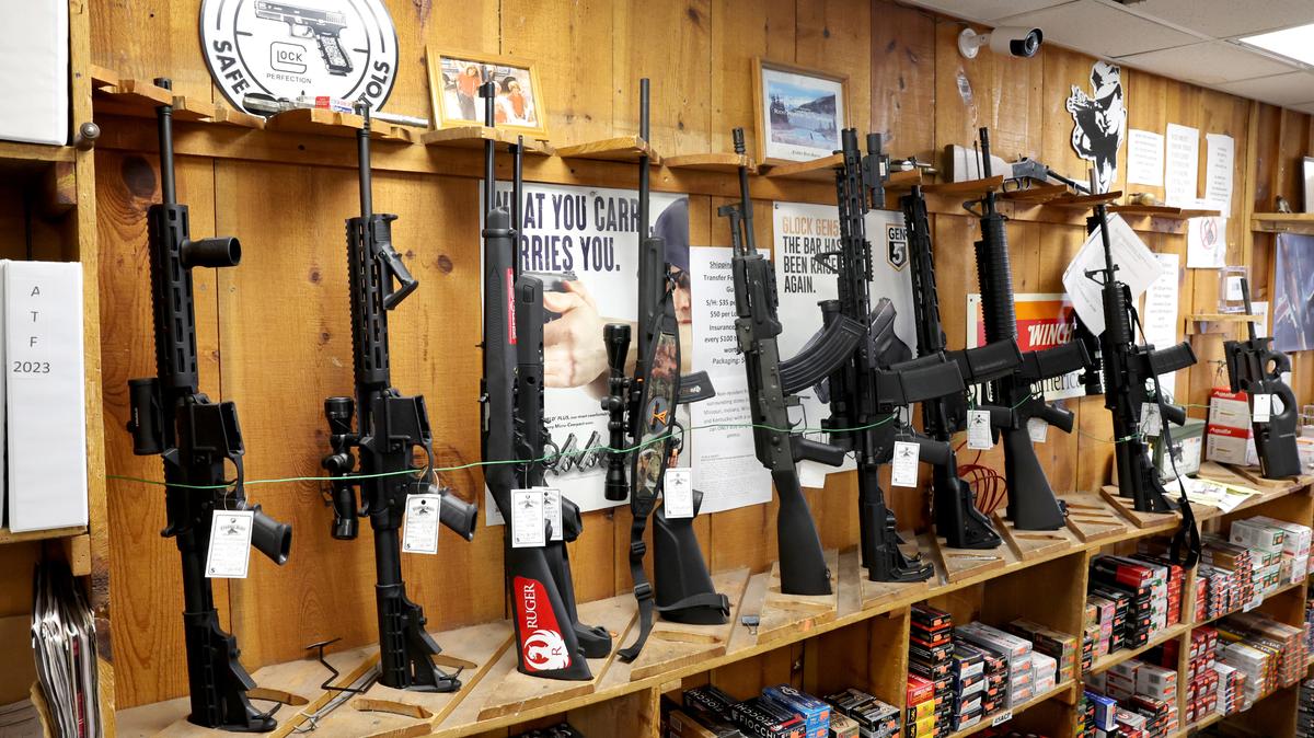 The law prohibits the sale, distribution, manufacture and importation of more than 50 types of guns, including AR- and AK-style rifles. The measure does not bar the possession of such weapons by people who already have them.