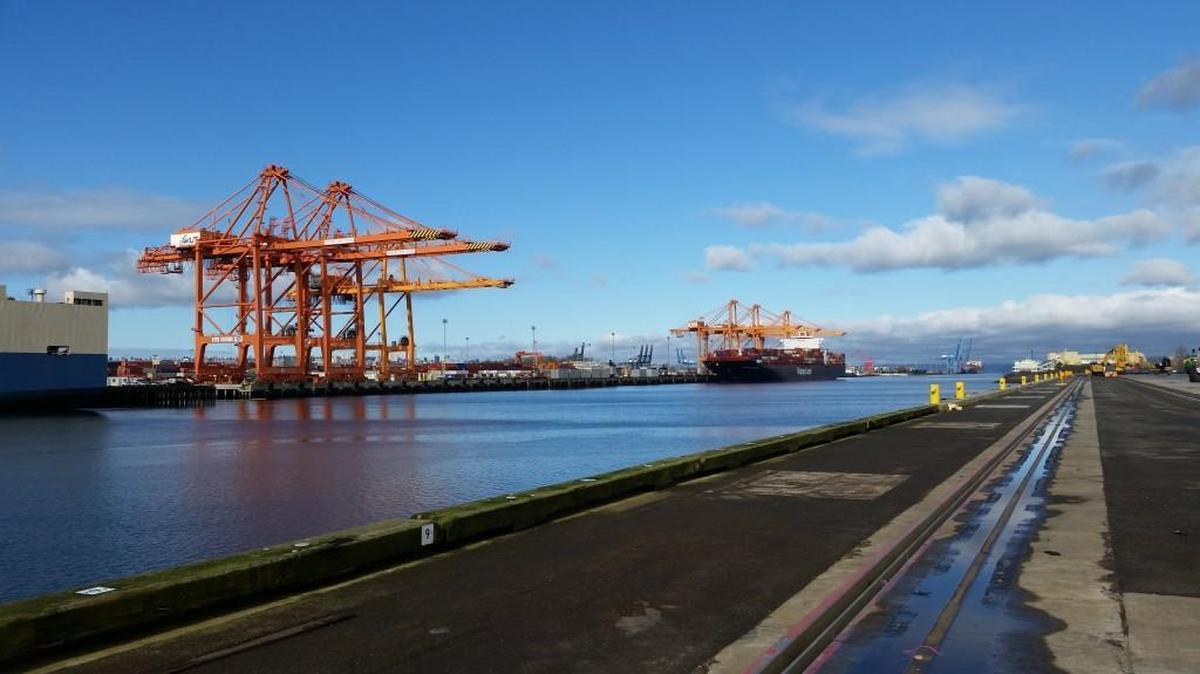 A view of the Blair Waterway at the Port of Tacoma, where ships from Northwest Innovation Works would have departed for China. The company proposed to convert natural gas into methanol and ship it to China for eventual plastic production.