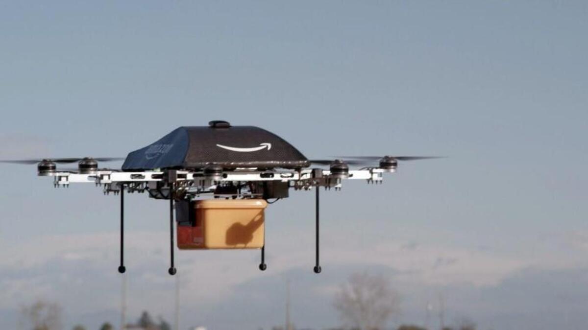 This undated image provided by Amazon.com shows the so-called Prime Air unmanned aircraft project that Amazon is working on in its research and development labs.
