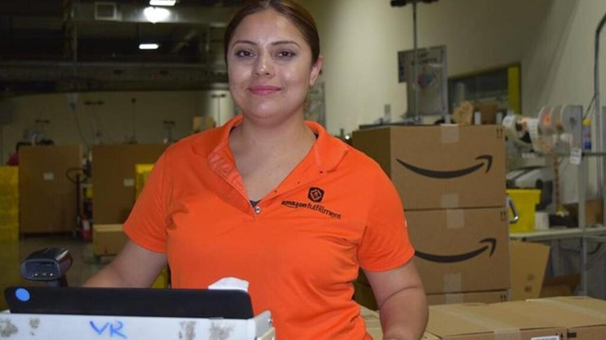 Elvira Lopez, an Amazon warehouse worker in Phoenix, took 20 weeks of maternity leave under a recently revamped company program.