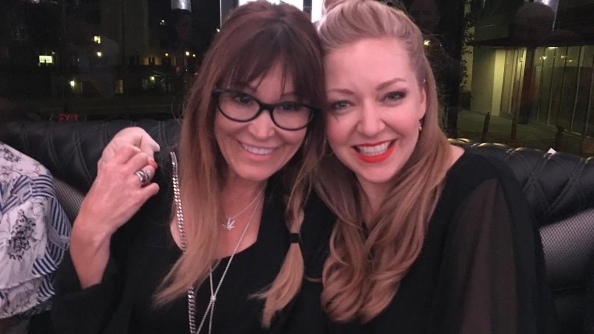 Stormy Simon (left) with CannaKids CEO Tracy Ryan.