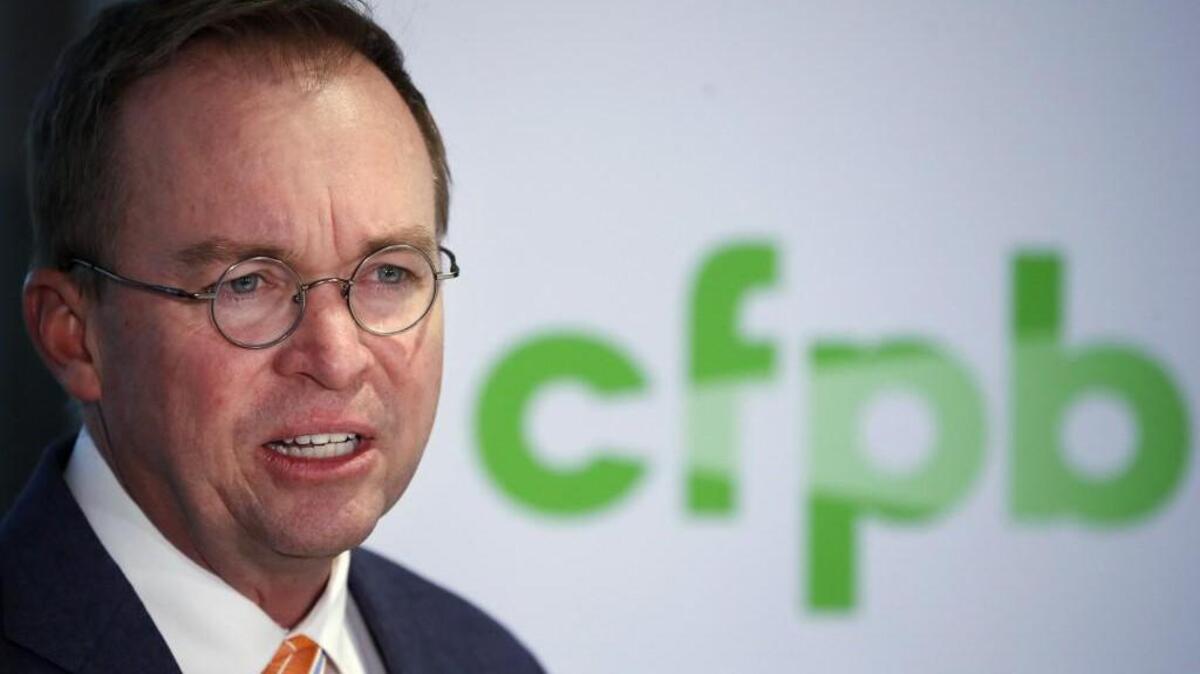 Under acting director Mick Mulvaney, the Consumer Financial Protection Bureau has reversed its mission, making it harder for people who have been wronged to get a fair deal.