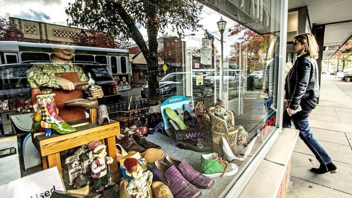 Lucy Grzeszczuk walks up to Proctor Shoe Repair to inquire about her shoes. She said she did not care if they were unfinished, and simply wanted her footwear back. “They are expensive shoes,” she said.