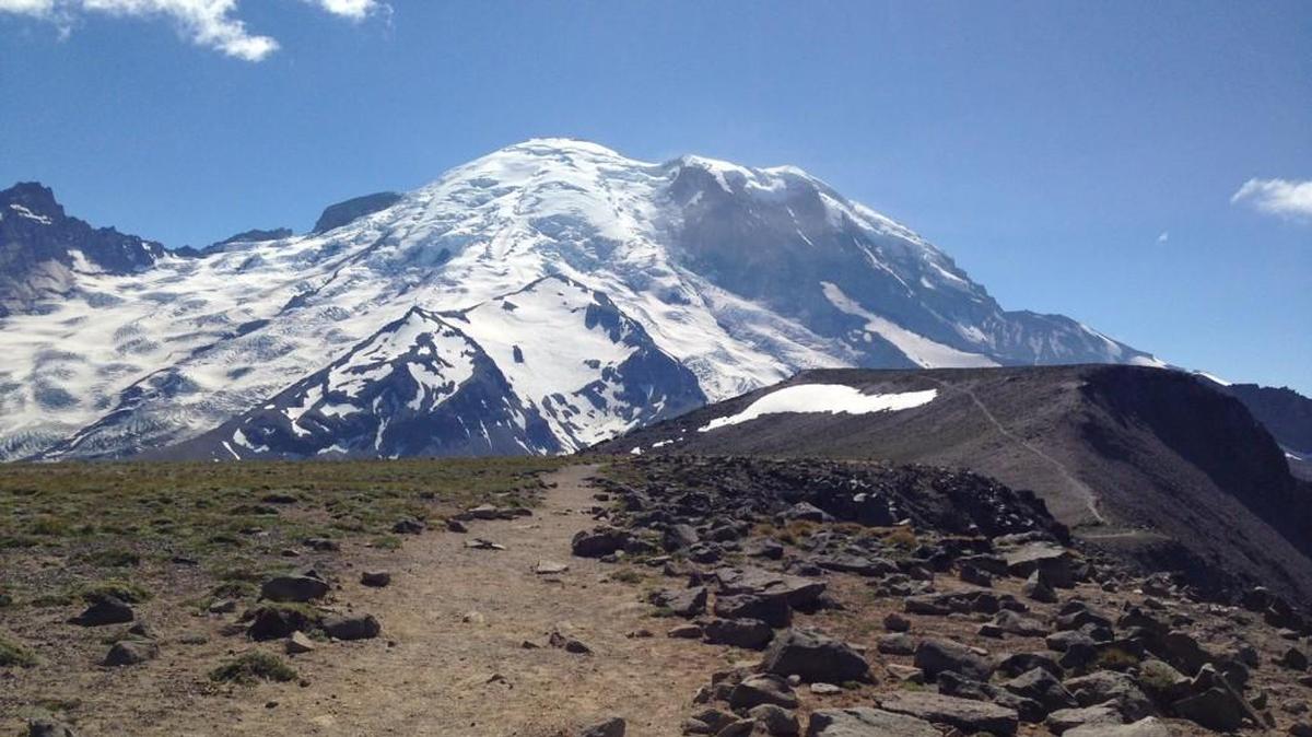 A climber fell into a crevasse as she was descending Mount Rainier on Saturday. She’s recovering at a Puyallup hospital.
