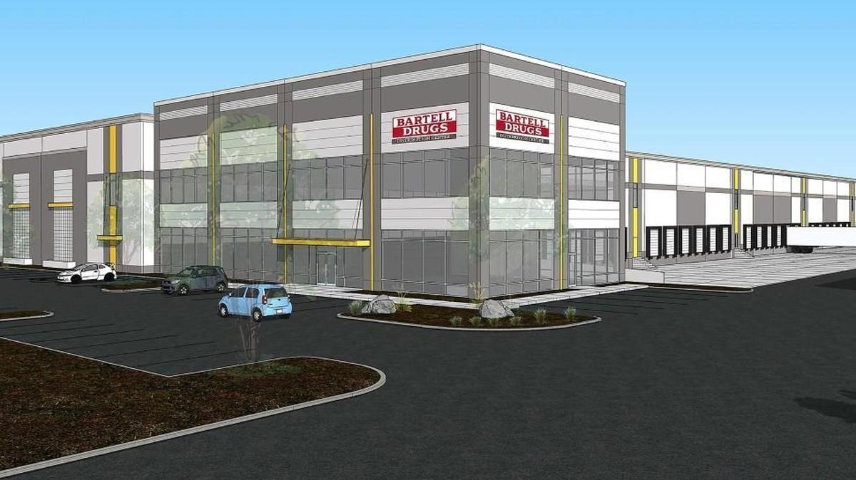 An artist’s rendering of the new new distribution center/warehouse in Des Moines.