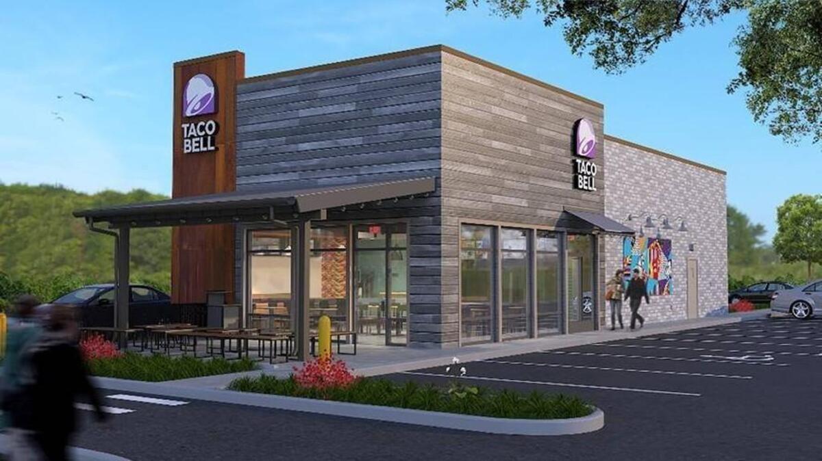 Milton’s new Taco Bell will sport what the chain dubs its “Modern Explorer” design.