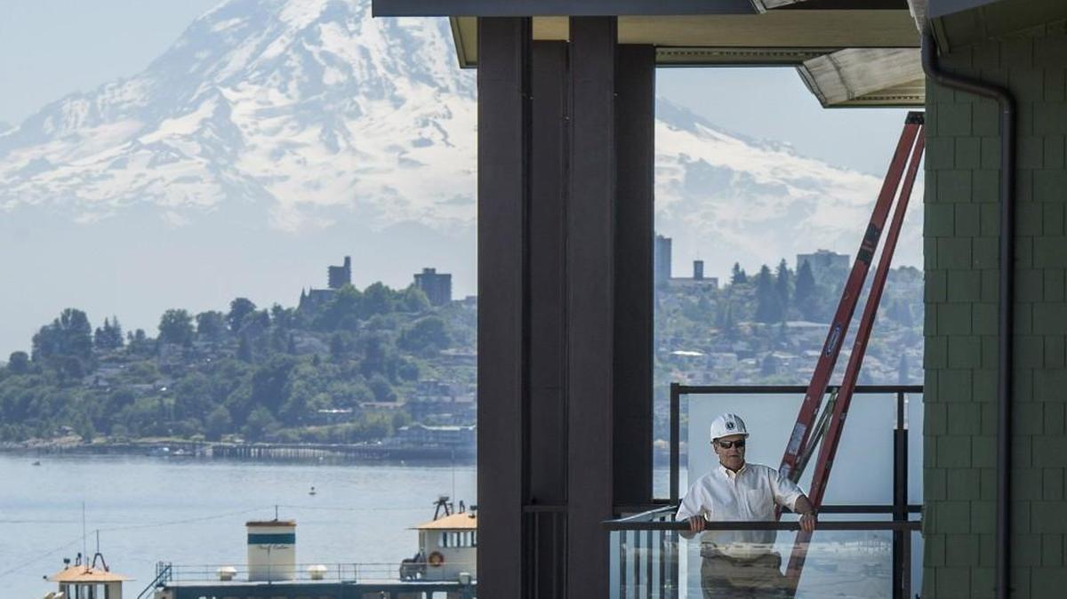 Mike Cohen, managing partner of the Point Ruston development on Tacoma's waterfront, July 10, 2014. He's standing on a balcony of The Copperline Condominiums.
