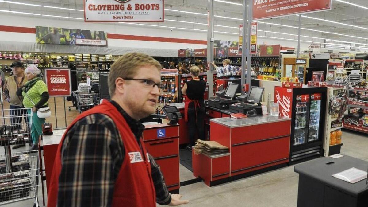 Tractor Supply Co. store manager Noah Quantz along with 25 employees helped open the the new Olympia business last year at a former Kmart location. Tractor Supply, parent company of Del’s Feed and Farm Supply, also has been converting several Del’s sites in the state to Tractor Supply stores.