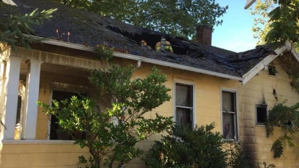 A section of Tacoma Avenue is closed after a fire destroyed a vacant home on the 3700 block of the road on Saturday morning, said Tacoma Fire Department spokesman Joe Meinecke.