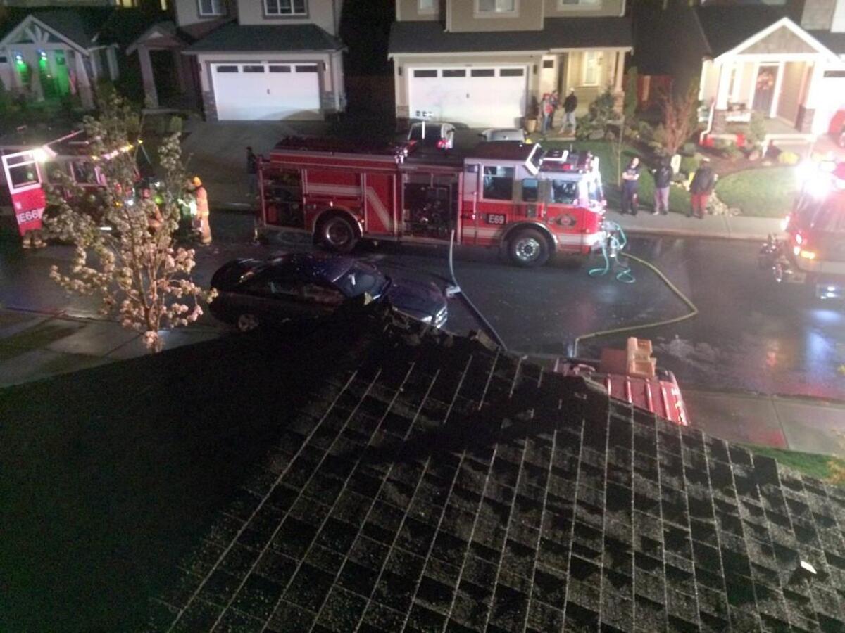 The scene in Puyallup on April 15, 2017 where Karsyn Perez, Trinity Harrison and Matthew Wood saved eight children from a fast-moving fire.
