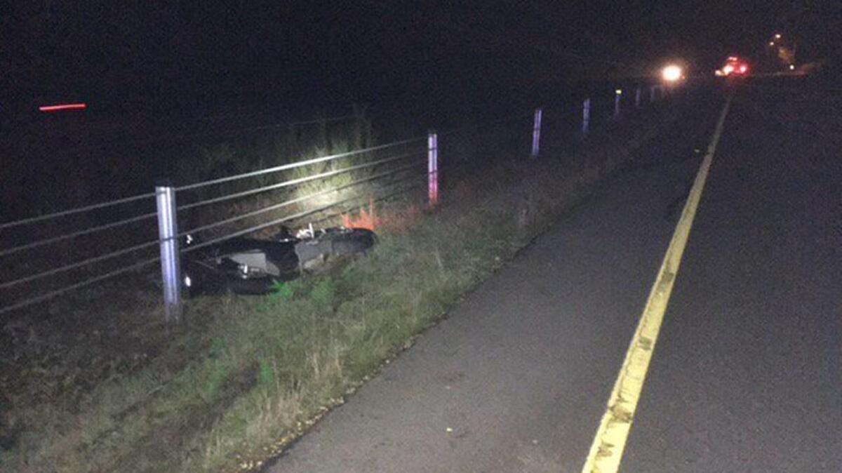 The man riding this motorcycle was ejected and hit by two vehicles Monday night on state Route 16 near Purdy, according to the Washington State Patrol. He was flown by helicopter to Harborview Medical Center in Seattle for treatment of his injuries.