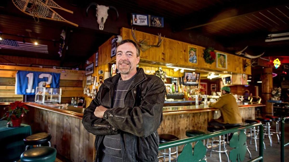 Jonathan Bill at Buck's Steakhouse and Bar on the Key Peninsula Tuesday, Dec. 20, a day after an episode of Jeopardy in which he was a contestant aired. The Peninsula High School history teacher watched the show with friends at the neighborhood restaurant because “we had no cable,” Bill said.