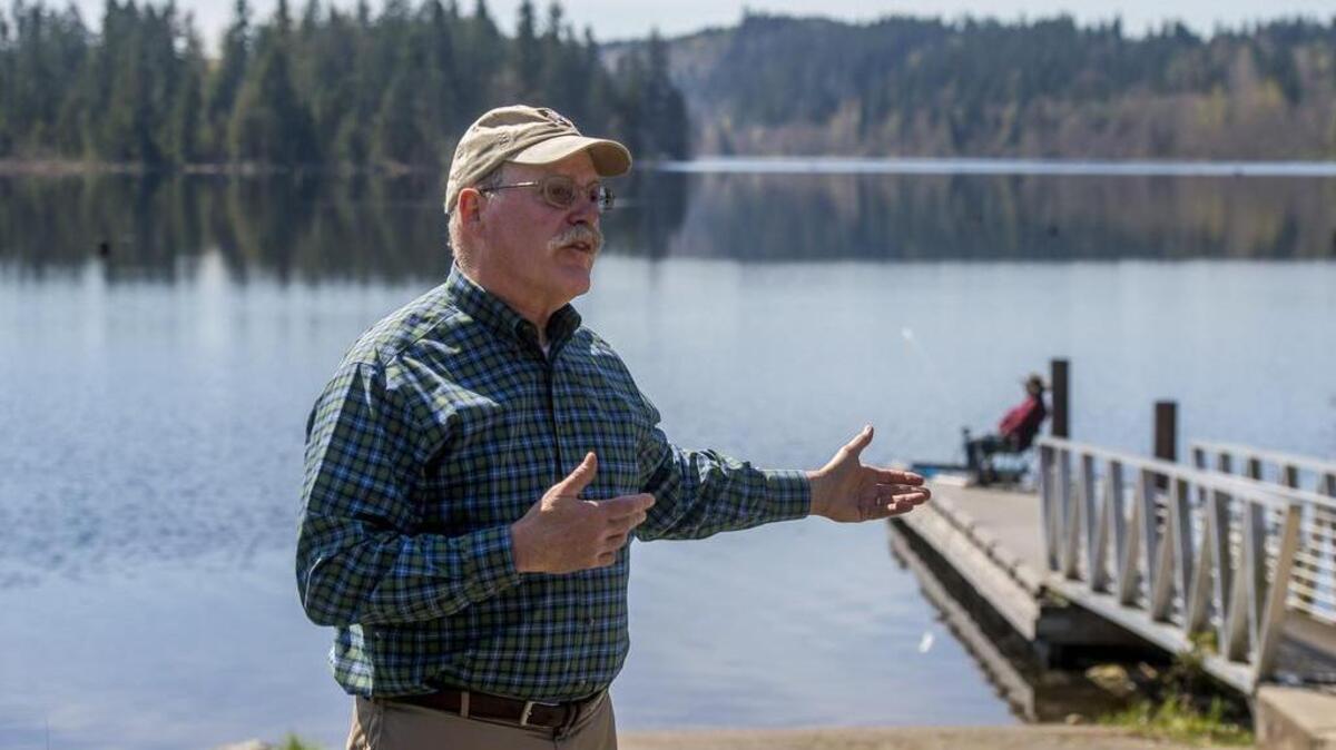 Bill Pickard talks in March about the virtues of Lake Kapowsin as a rowing venue.