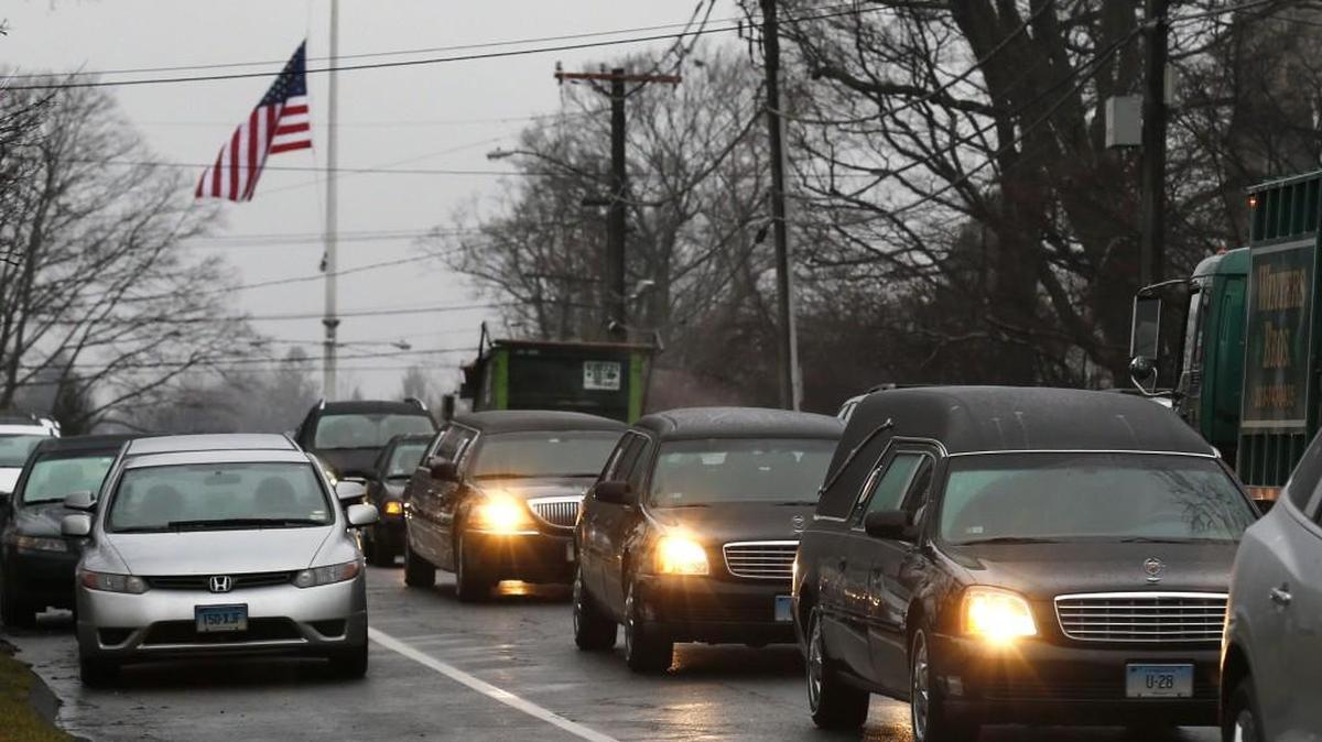 While laws vary from state to state and many people simply do it out of respect, in Washington you don't have to pull over for a funeral procession, unless the escort directs you to pull over.