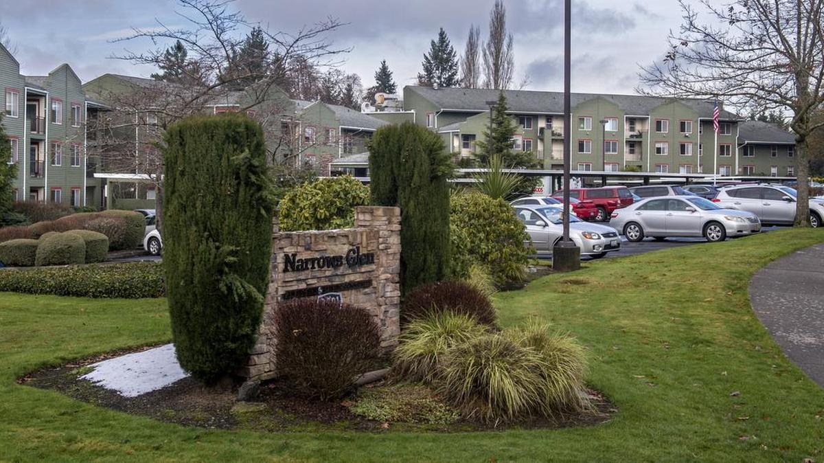 The exterior of Narrows Glen, a senior living community in Tacoma on Tuesday, Dec. 26, 2017.
