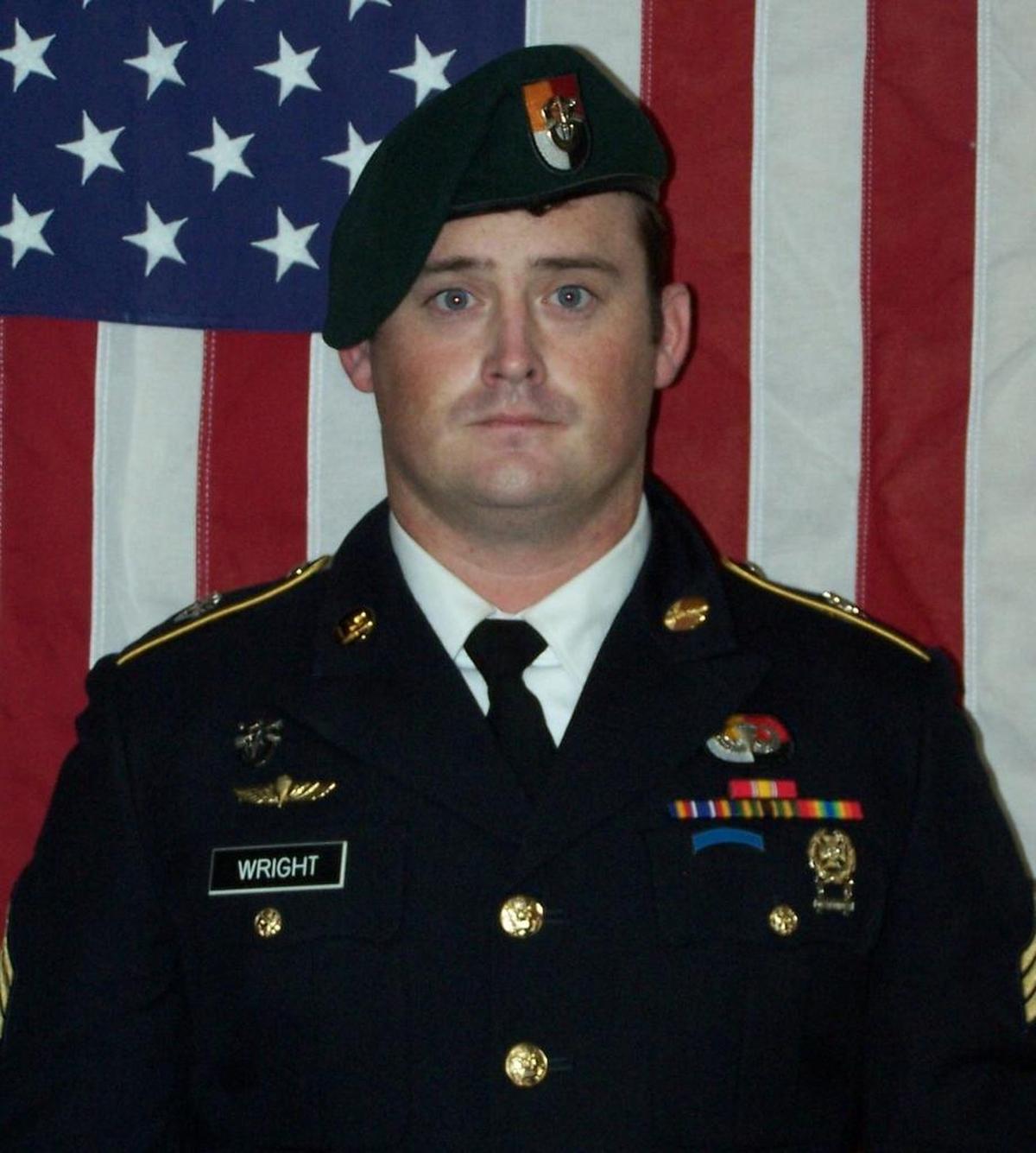In a photo released by the Army, Staff Sgt. Dustin Wright, one of four soldiers killed in Niger in 2017.