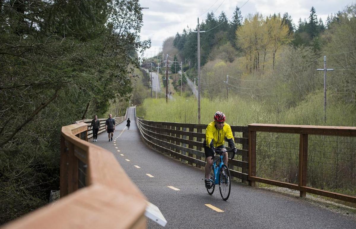 The Cushman Trail is a 6.2-mile route for bikers and pedestrians with three trailheads in the city of Gig Harbor.