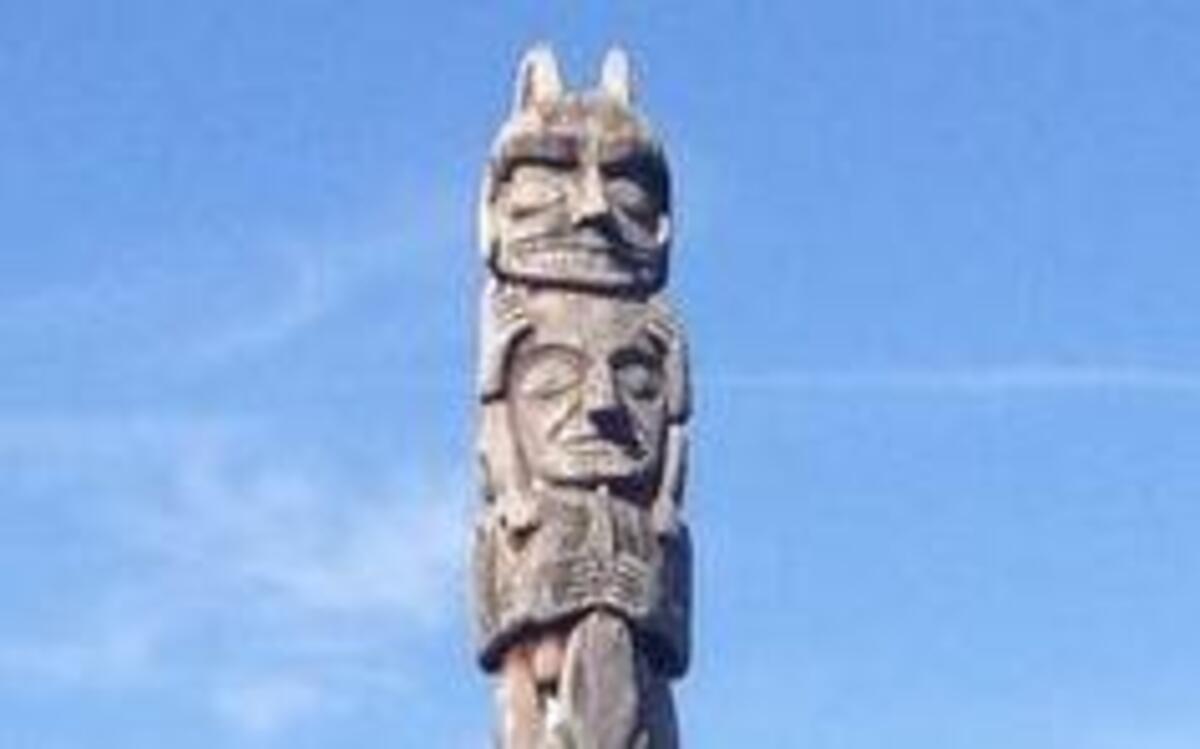 
The totem pole on Wesley Ulsh’s property was first erected in 1979. Ulsh died Dec. 31, 2014, and the pole was donated to the city.
